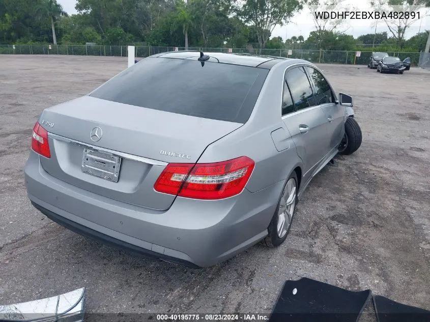 2011 Mercedes-Benz E 350 Bluetec VIN: WDDHF2EBXBA482891 Lot: 40195775