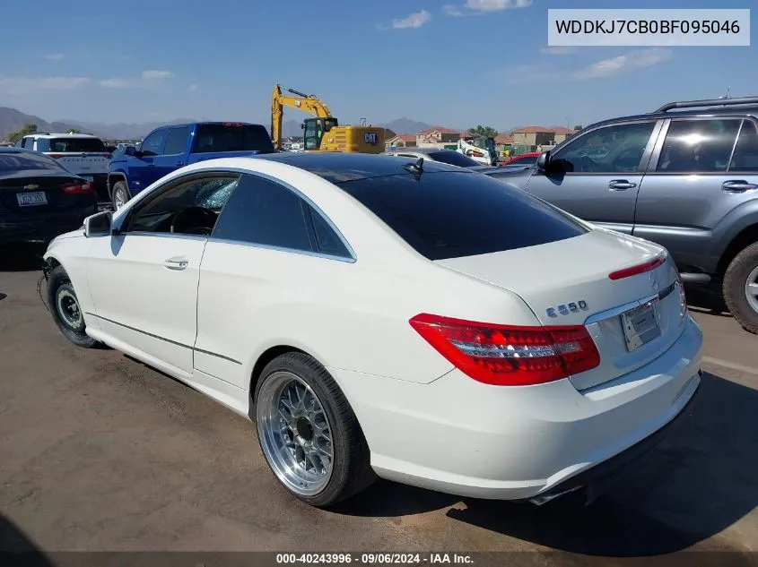 2011 Mercedes-Benz E 550 VIN: WDDKJ7CB0BF095046 Lot: 40243996