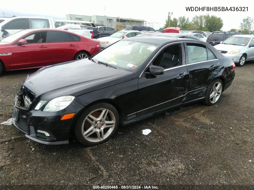 2011 Mercedes-Benz E 350 4Matic VIN: WDDHF8HB5BA436321 Lot: 40250465