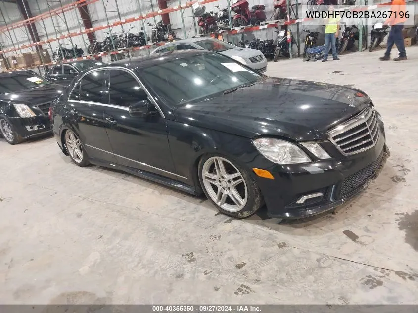 2011 Mercedes-Benz E 550 VIN: WDDHF7CB2BA267196 Lot: 40355350