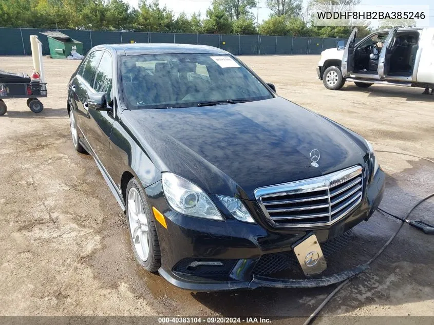 2011 Mercedes-Benz E 350 4Matic VIN: WDDHF8HB2BA385246 Lot: 40383104