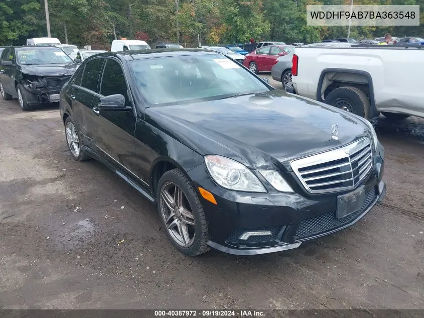 2011 Mercedes-Benz E 550 4Matic VIN: WDDHF9AB7BA363548 Lot: 40387972