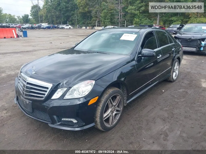 2011 Mercedes-Benz E 550 4Matic VIN: WDDHF9AB7BA363548 Lot: 40387972