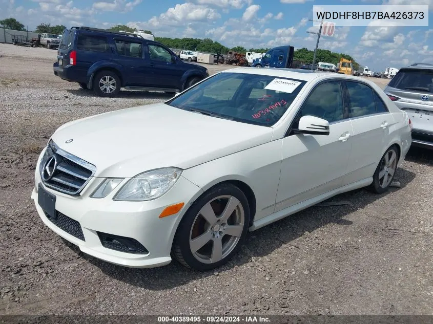 2011 Mercedes-Benz E 350 4Matic VIN: WDDHF8HB7BA426373 Lot: 40389495