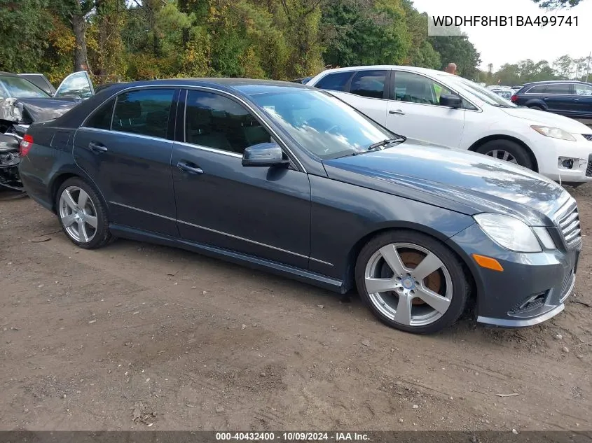 2011 Mercedes-Benz E 350 4Matic VIN: WDDHF8HB1BA499741 Lot: 40432400