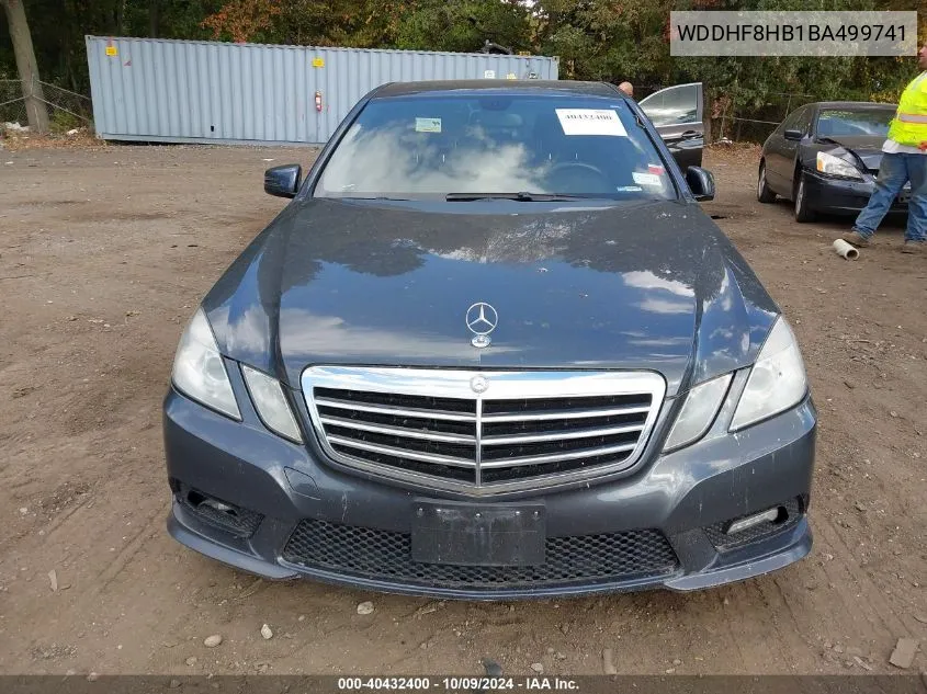 2011 Mercedes-Benz E 350 4Matic VIN: WDDHF8HB1BA499741 Lot: 40432400