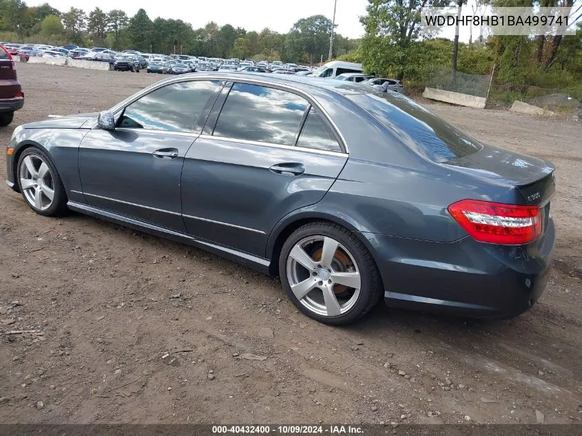 2011 Mercedes-Benz E 350 4Matic VIN: WDDHF8HB1BA499741 Lot: 40432400