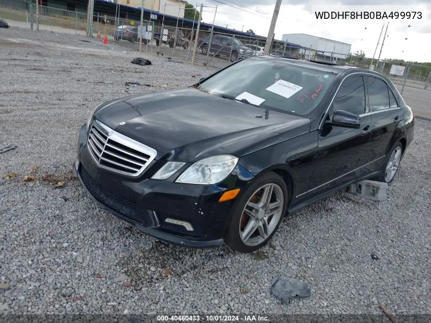 2011 Mercedes-Benz E 350 4Matic VIN: WDDHF8HB0BA499973 Lot: 40460433