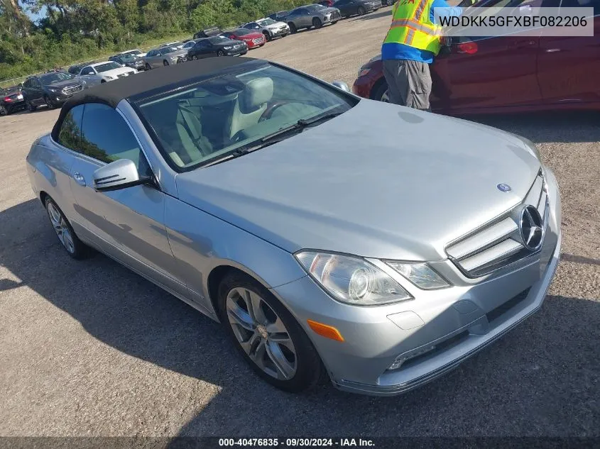 2011 Mercedes-Benz E 350 VIN: WDDKK5GFXBF082206 Lot: 40476835