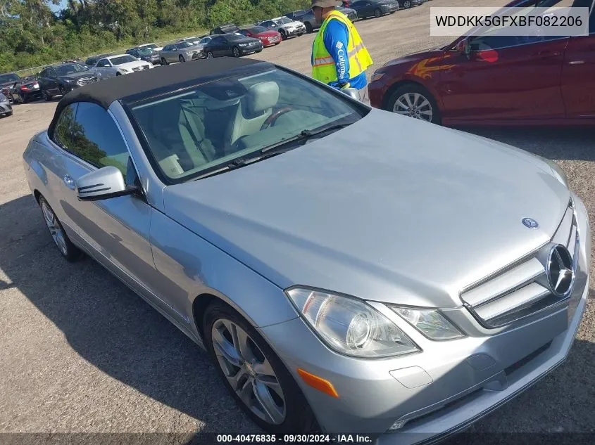 2011 Mercedes-Benz E 350 VIN: WDDKK5GFXBF082206 Lot: 40476835