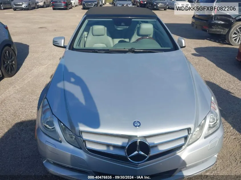 2011 Mercedes-Benz E 350 VIN: WDDKK5GFXBF082206 Lot: 40476835