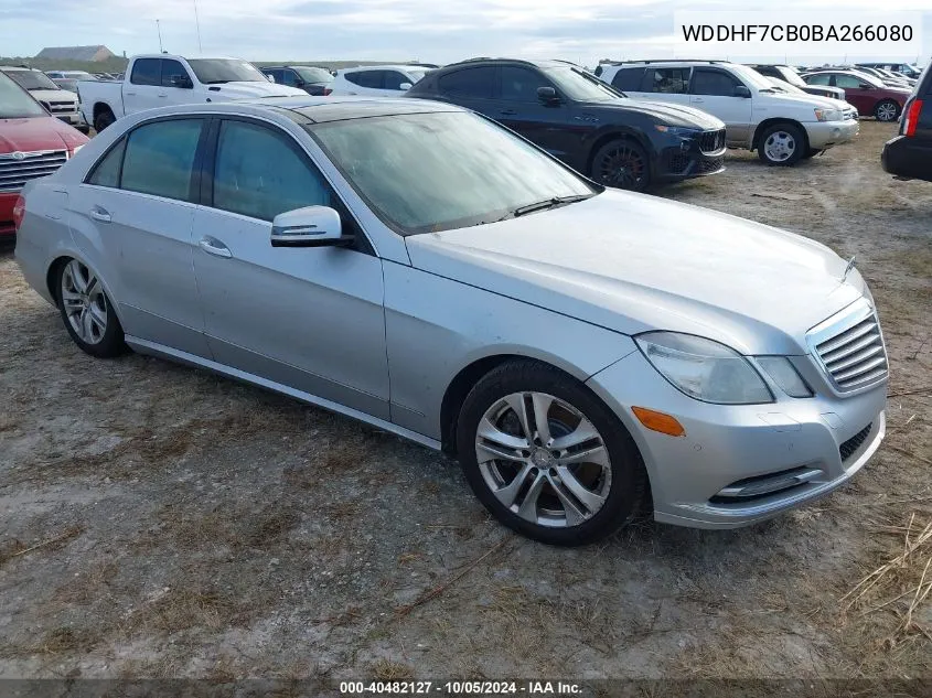 2011 Mercedes-Benz E 550 VIN: WDDHF7CB0BA266080 Lot: 40482127