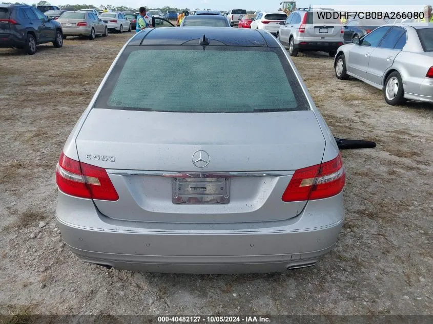 2011 Mercedes-Benz E 550 VIN: WDDHF7CB0BA266080 Lot: 40482127