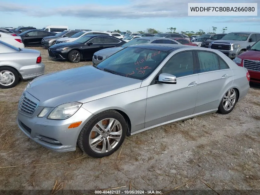 2011 Mercedes-Benz E 550 VIN: WDDHF7CB0BA266080 Lot: 40482127