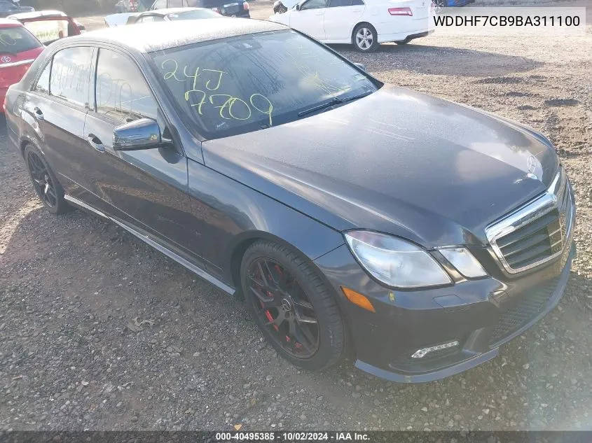 2011 Mercedes-Benz E 550 VIN: WDDHF7CB9BA311100 Lot: 40495385