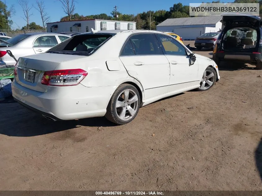 2011 Mercedes-Benz E 350 4Matic VIN: WDDHF8HB3BA369122 Lot: 40496769