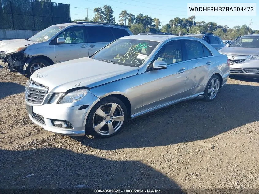 2011 Mercedes-Benz E-Class E 350 VIN: WDDHF8HB7BA504473 Lot: 40502622