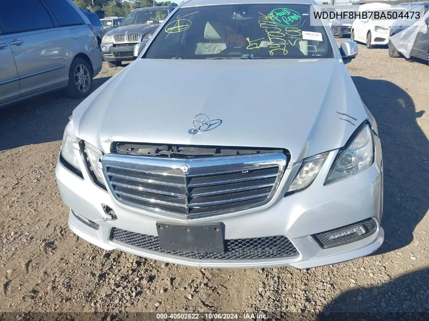 2011 Mercedes-Benz E-Class E 350 VIN: WDDHF8HB7BA504473 Lot: 40502622