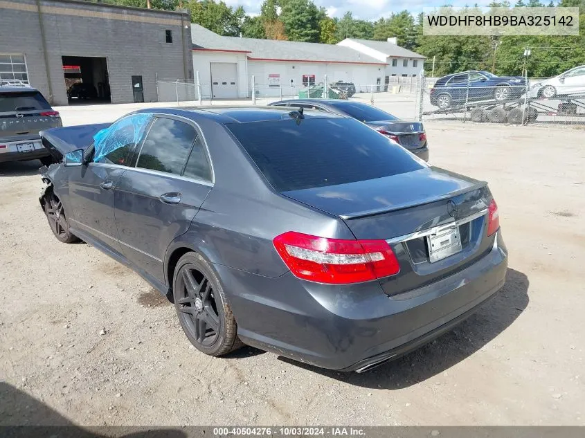 2011 Mercedes-Benz E 350 4Matic VIN: WDDHF8HB9BA325142 Lot: 40504276