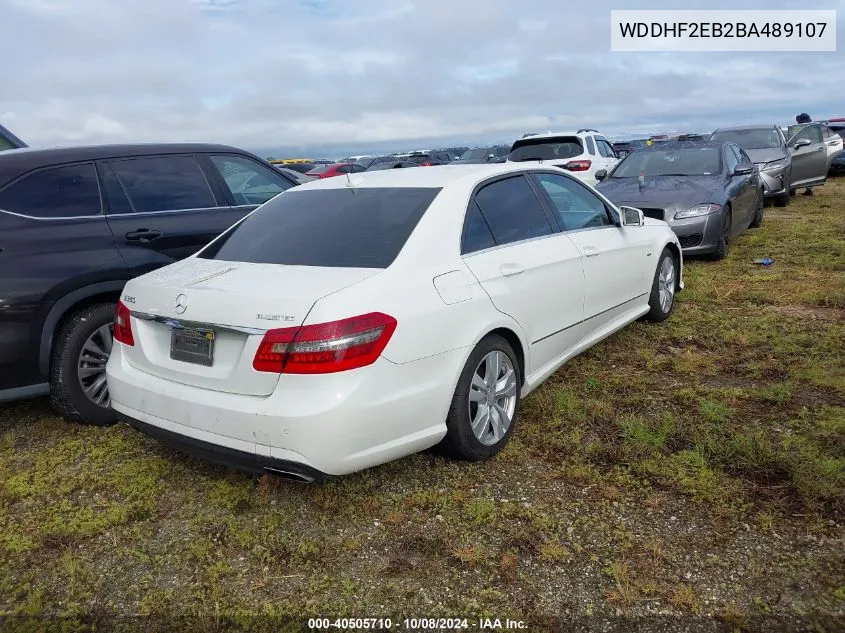 2011 Mercedes-Benz E-Class E 350 Luxury Bluetec VIN: WDDHF2EB2BA489107 Lot: 40505710