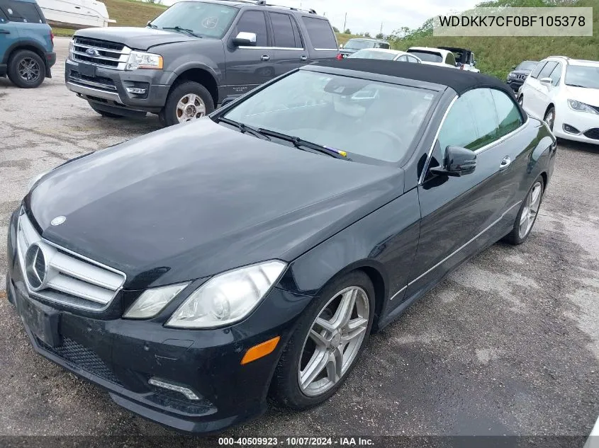 2011 Mercedes-Benz E 550 VIN: WDDKK7CF0BF105378 Lot: 40509923