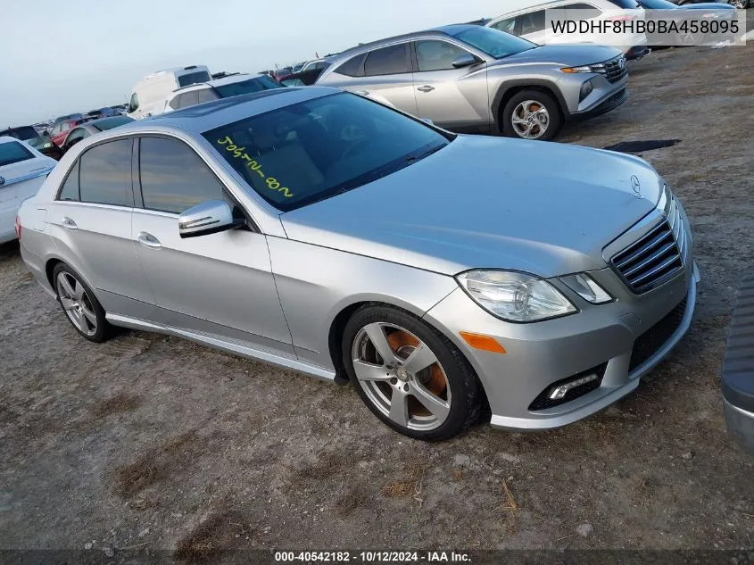 2011 Mercedes-Benz E 350 4Matic VIN: WDDHF8HB0BA458095 Lot: 40542182