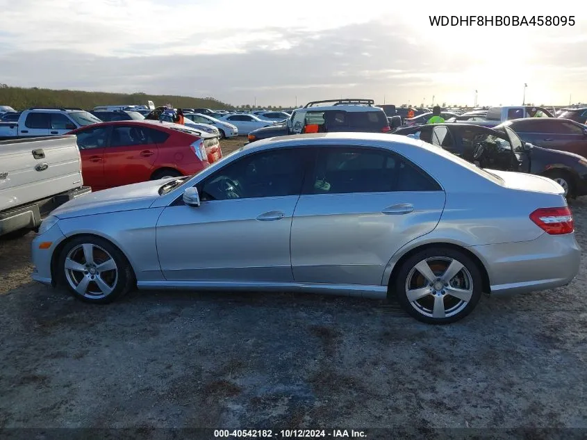 2011 Mercedes-Benz E 350 4Matic VIN: WDDHF8HB0BA458095 Lot: 40542182