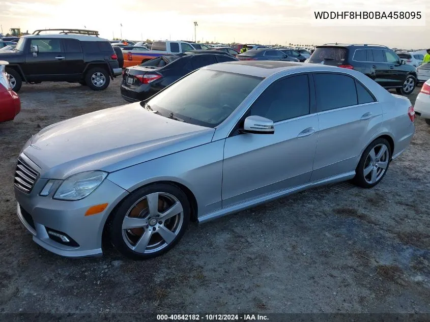 2011 Mercedes-Benz E 350 4Matic VIN: WDDHF8HB0BA458095 Lot: 40542182