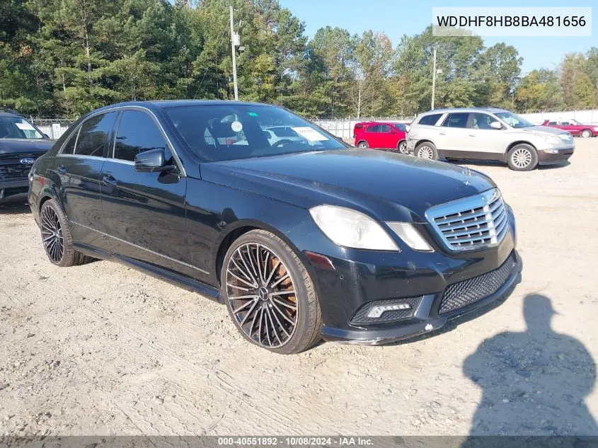 2011 Mercedes-Benz E 350 4Matic VIN: WDDHF8HB8BA481656 Lot: 40551892