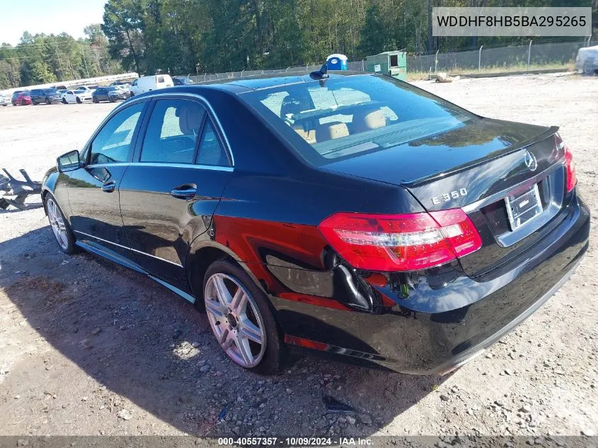 2011 Mercedes-Benz E 350 4Matic VIN: WDDHF8HB5BA295265 Lot: 40557357