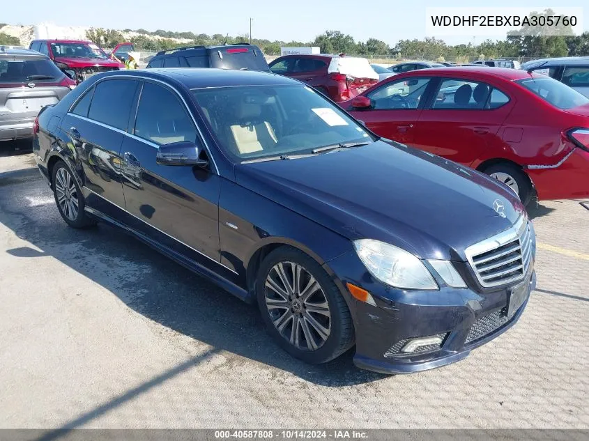 2011 Mercedes-Benz E 350 Bluetec VIN: WDDHF2EBXBA305760 Lot: 40587808