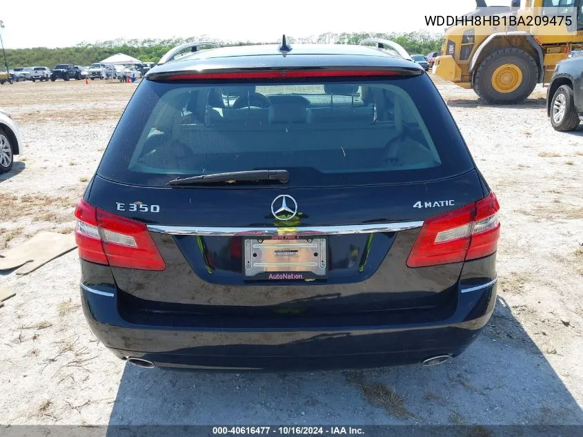 2011 Mercedes-Benz E 350 4Matic VIN: WDDHH8HB1BA209475 Lot: 40616477