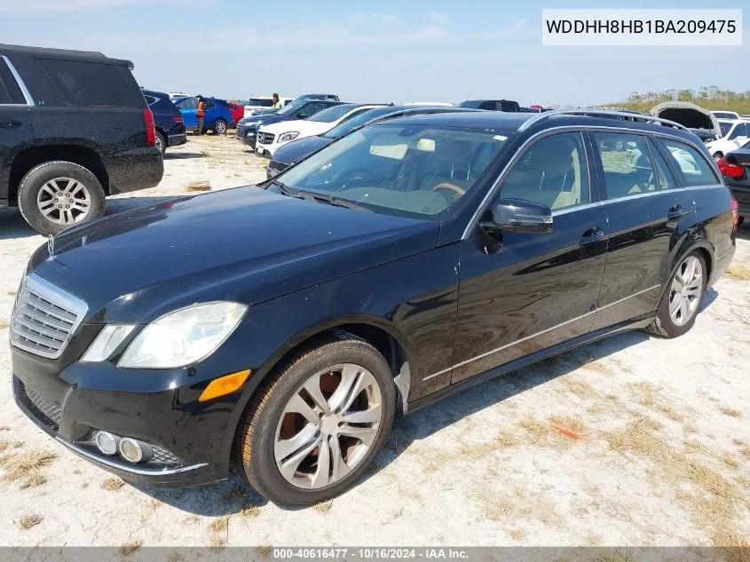 2011 Mercedes-Benz E 350 4Matic VIN: WDDHH8HB1BA209475 Lot: 40616477