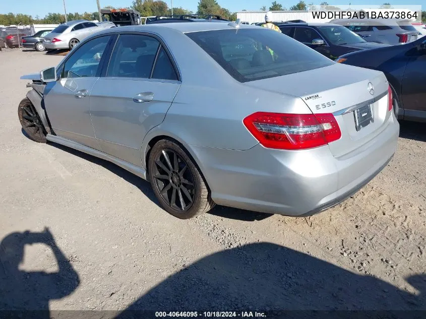 2011 Mercedes-Benz E 550 4Matic VIN: WDDHF9AB1BA373864 Lot: 40646095