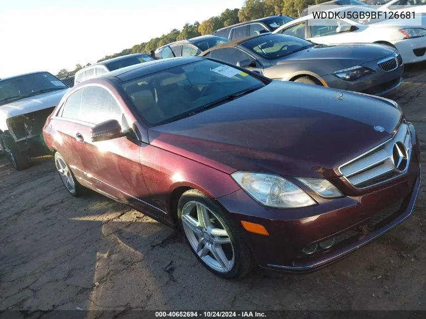 2011 Mercedes-Benz E 350 VIN: WDDKJ5GB9BF126681 Lot: 40652694