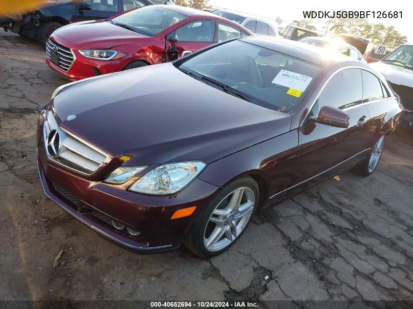 2011 Mercedes-Benz E 350 VIN: WDDKJ5GB9BF126681 Lot: 40652694