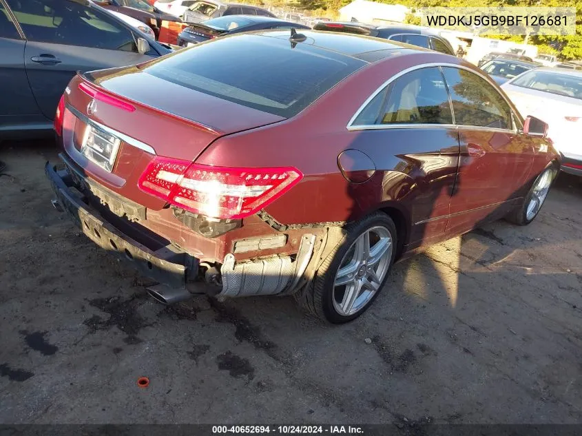 2011 Mercedes-Benz E 350 VIN: WDDKJ5GB9BF126681 Lot: 40652694