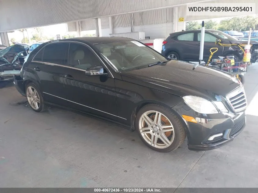 2011 Mercedes-Benz E 350 VIN: WDDHF5GB9BA295401 Lot: 40672436