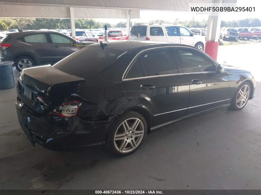 2011 Mercedes-Benz E 350 VIN: WDDHF5GB9BA295401 Lot: 40672436