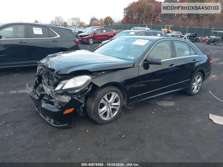 2011 Mercedes-Benz E 350 4Matic VIN: WDDHF8HDXBA450103 Lot: 40676568