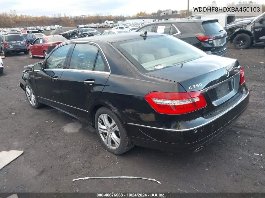 2011 Mercedes-Benz E 350 4Matic VIN: WDDHF8HDXBA450103 Lot: 40676568