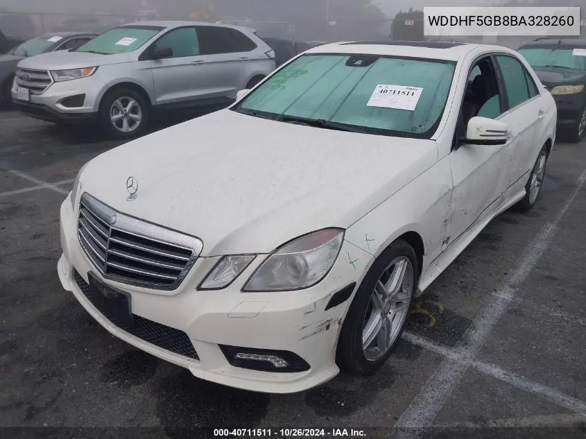 2011 Mercedes-Benz E 350 VIN: WDDHF5GB8BA328260 Lot: 40711511