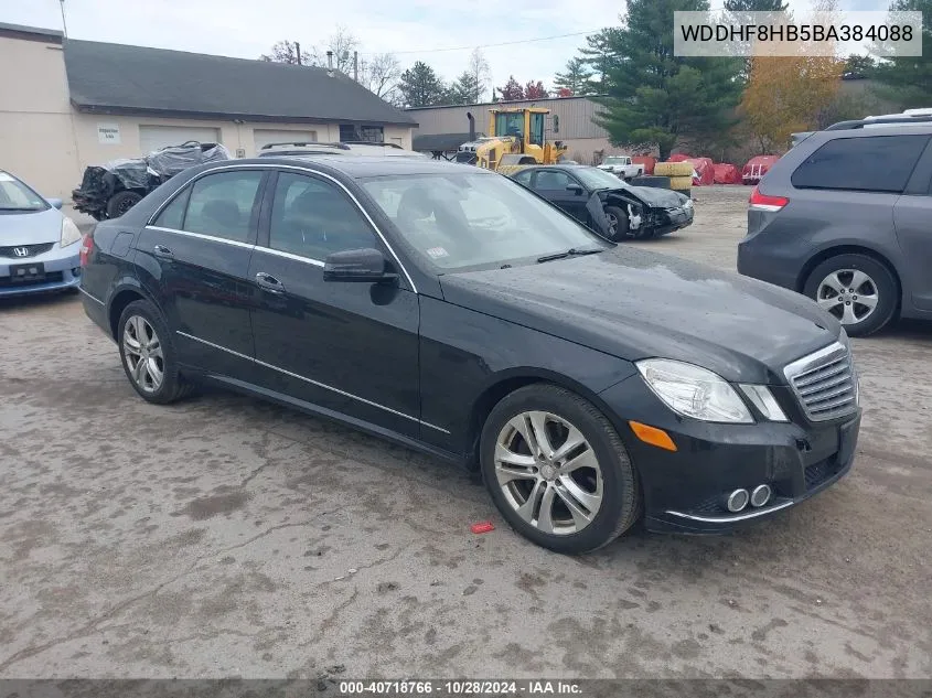 2011 Mercedes-Benz E 350 4Matic VIN: WDDHF8HB5BA384088 Lot: 40718766