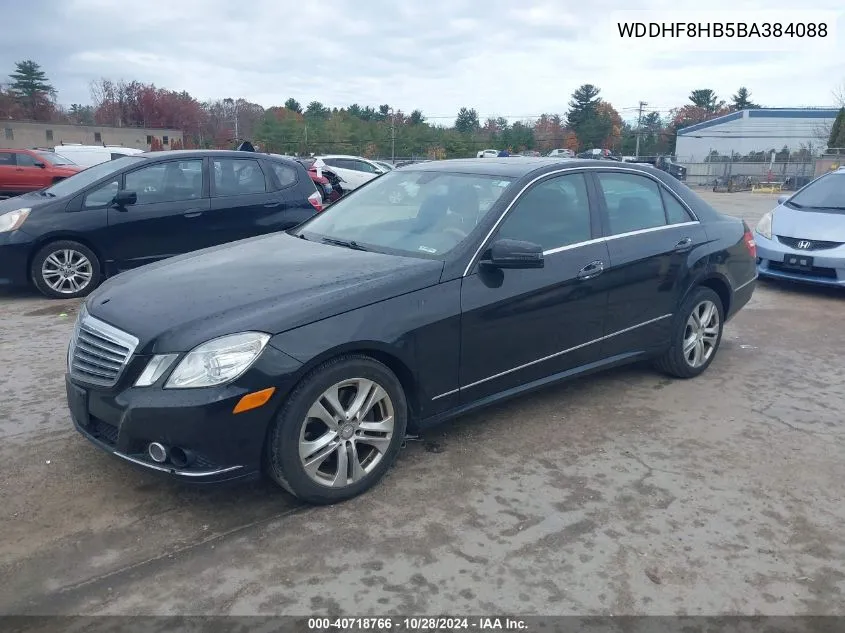 2011 Mercedes-Benz E 350 4Matic VIN: WDDHF8HB5BA384088 Lot: 40718766