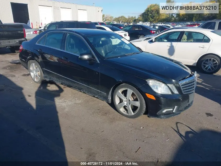 2011 Mercedes-Benz E 350 4Matic VIN: WDDHF8HB8BA375210 Lot: 40728172