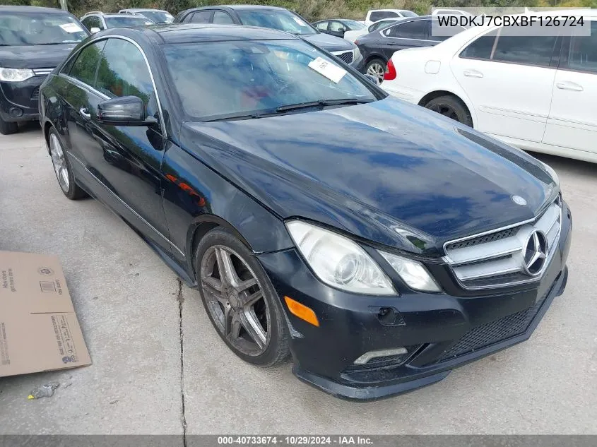 2011 Mercedes-Benz E 550 VIN: WDDKJ7CBXBF126724 Lot: 40733674