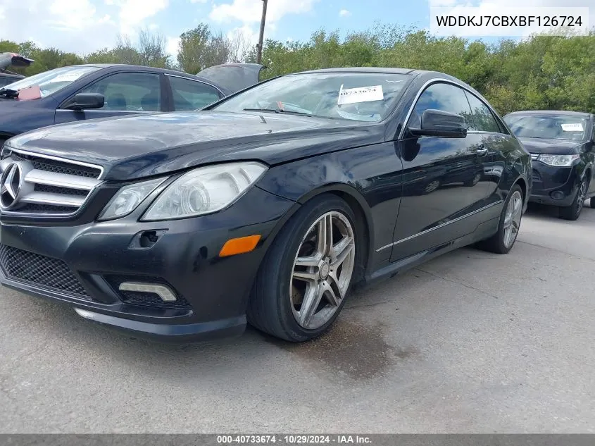 2011 Mercedes-Benz E 550 VIN: WDDKJ7CBXBF126724 Lot: 40733674