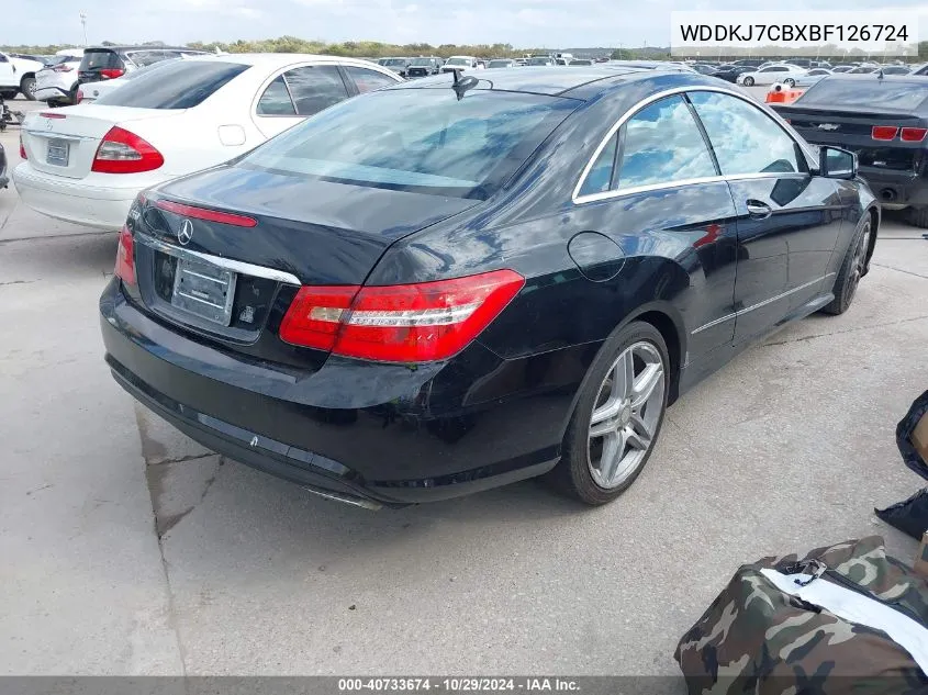 2011 Mercedes-Benz E 550 VIN: WDDKJ7CBXBF126724 Lot: 40733674