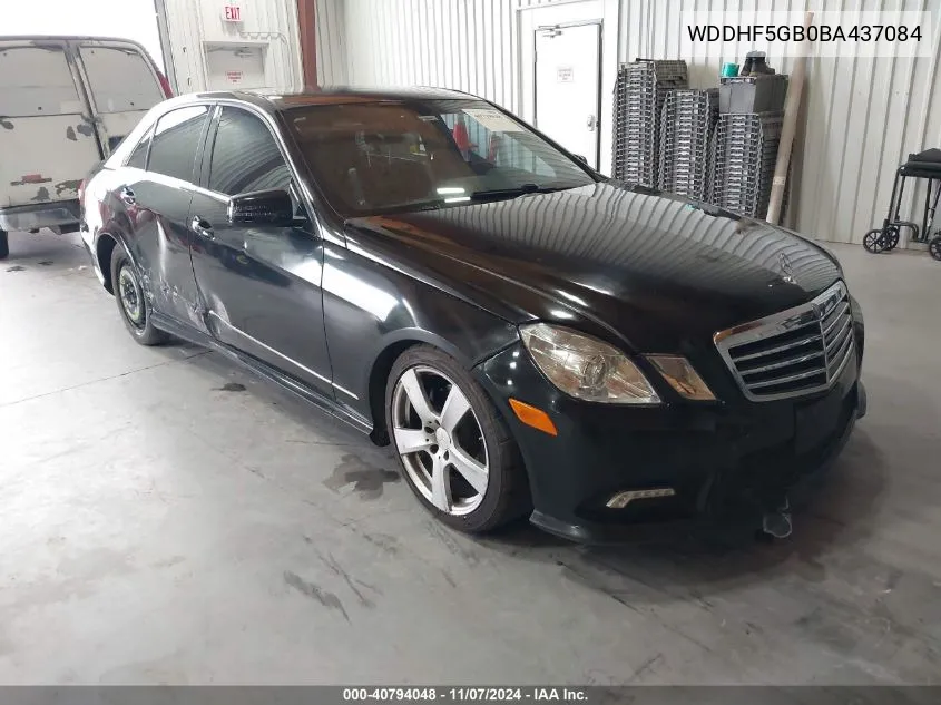 2011 Mercedes-Benz E 350 VIN: WDDHF5GB0BA437084 Lot: 40794048