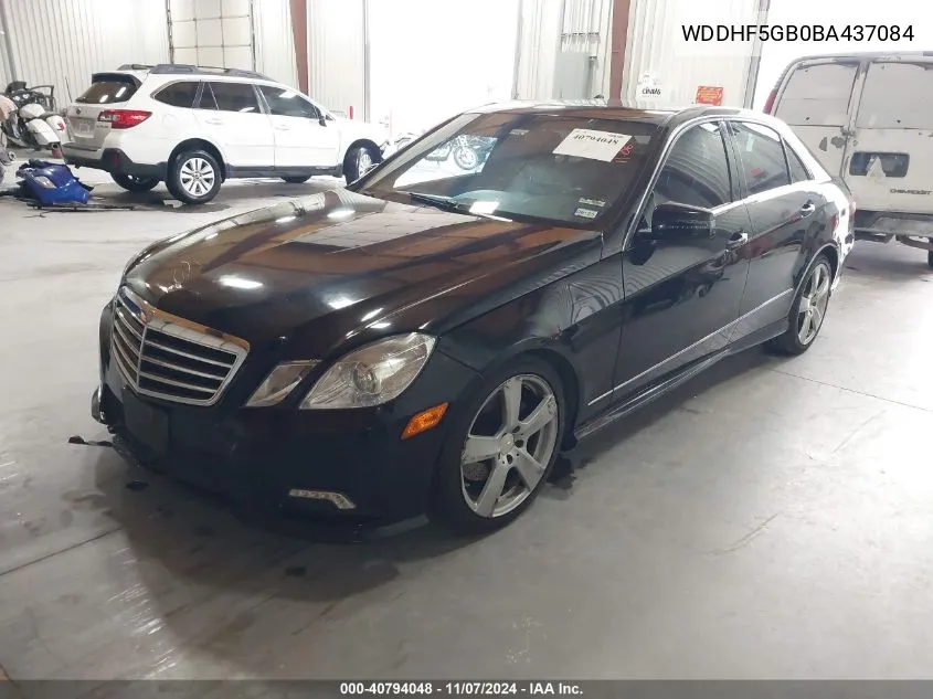 2011 Mercedes-Benz E 350 VIN: WDDHF5GB0BA437084 Lot: 40794048